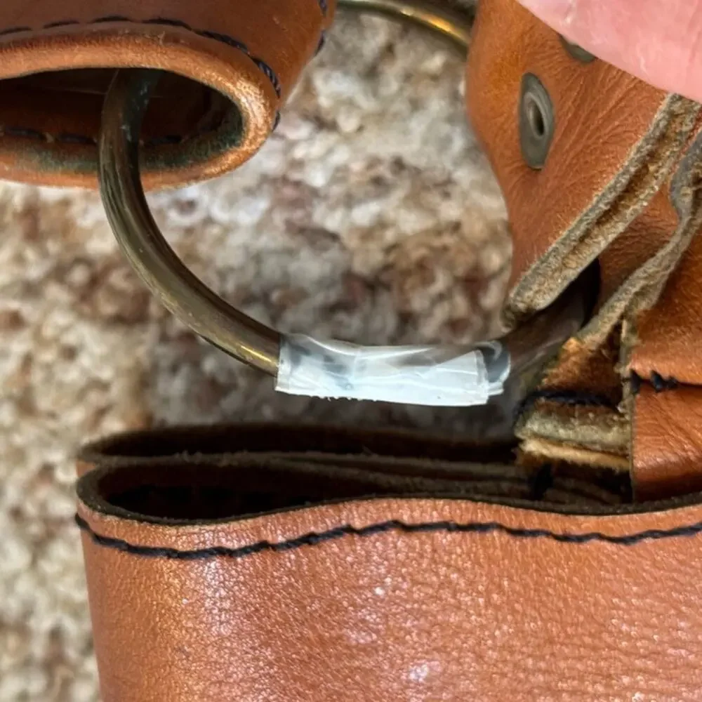 Genuine Leather Vintage Brown Slouchy Satchel, Soft & supple Leather crossbody